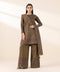 3 Piece - Embroidered Cotton Jacquard Suit